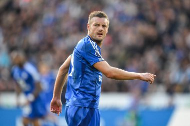 Leicester City 'den Jamie Vardy Premier League maçında Leicester City, Bournemouth' a karşı King Power Stadyumu, Leicester, Birleşik Krallık, 5 Ekim 2024