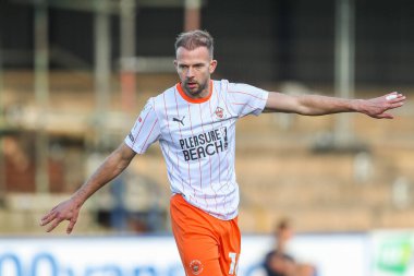 Blackpool 'dan Jordan Rhodes, Sky Bet League 1 maçı sırasında Mansfield Town' a karşı Blackpool, Mansfield Stadyumu, 5 Ekim 2024