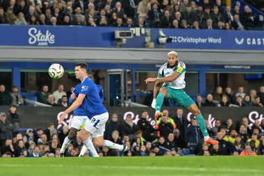 Newcastle United takımından Joelinton, 5 Ekim 2024 'te Goodison Park, Liverpool' da oynanan Premier League maçında gol attı.