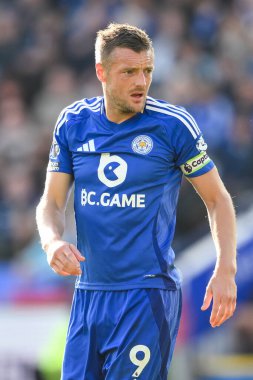 Leicester City 'den Jamie Vardy Premier League maçında Leicester City, Bournemouth' a karşı King Power Stadyumu, Leicester, Birleşik Krallık, 5 Ekim 2024