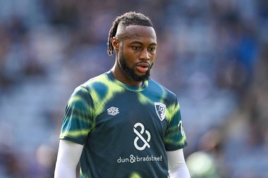 Bournemouth 'dan Antoine Semenyo Premier Lig karşılaşması öncesinde King Power Stadyumu' nda Leicester City ile Bournemouth karşılaşması, 5 Ekim 2024