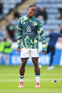 Bournemouth 'dan Luis Sinisterra, Premier League maçı öncesinde King Power Stadyumu' nda Leicester City 'ye karşı Bournemouth maçında gülüyor.