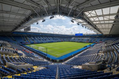 King Power Stadyumu, Leicester City, Premier League maçı sırasında King Power Stadyumu, Leicester, 5 Ekim 2024 'te Leicester City ve Bournemouth maçının genel görüntüsü.