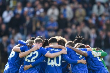 Leicester City takımı, 5 Ekim 2024 'te King Power Stadyumu' nda Leicester City ve Bournemouth arasında oynanan Premier League maçı öncesinde toplandı.