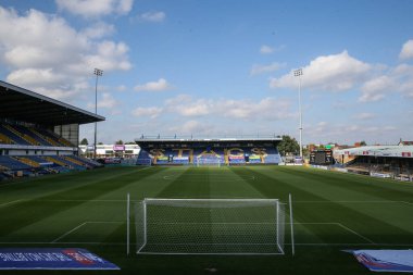 One Call Stadyumu 'nun genel görünümü, Mansfield Town' un evi Sky Bet League 1 maçının önünde Mansfield Town - Blackpool maçı Mansfield Stadyumu, Mansfield, İngiltere, 5 Ekim 2024
