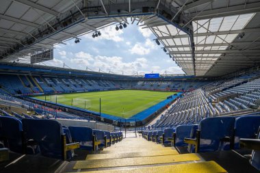 King Power Stadyumu, Leicester City, Premier League maçı sırasında King Power Stadyumu, Leicester, 5 Ekim 2024 'te Leicester City ve Bournemouth maçının genel görüntüsü.
