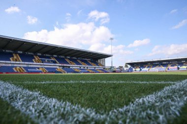 One Call Stadyumu 'nun genel görünümü, Mansfield Town' un evi Sky Bet League 1 maçının önünde Mansfield Town - Blackpool maçı Mansfield Stadyumu, Mansfield, İngiltere, 5 Ekim 2024
