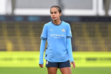 Manchester City Women 'dan Mary Fowler 6 Ekim 2024' te Manchester City Women vs West Ham United Women maçında Joie Stadyumu 'nda karşılaştı.