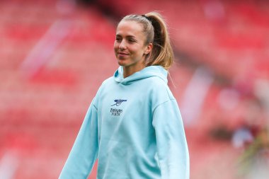Arsenal 'den Lia Walti, 6 Ekim 2024 tarihinde Emirates Stadyumu' nda oynanan FA Kadınlar Süper Ligi karşılaşması öncesinde Emirates Stadyumu 'na geldi.