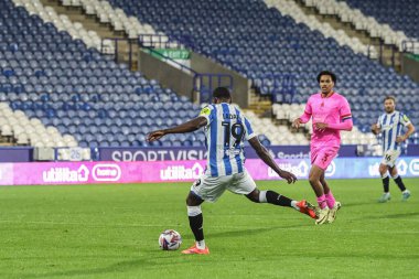 Huddersfield Town 'dan Freddie Ladapo, 8 Ekim 2024' te John Smith Stadyumu 'nda Huddersfield Town ile Barnsley arasındaki Bristol Street Motors Kupası maçında 1-0 berabere kaldı.