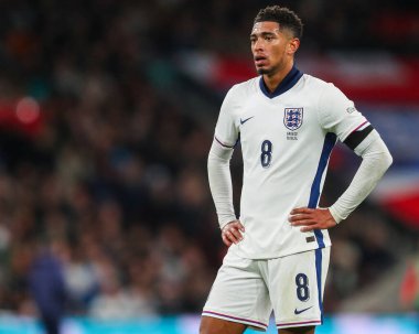 İngiltere 'den Jude Bellingham UEFA Uluslar Ligi - B-Grubu B2 - maçı sırasında İngiltere' ye karşı Yunanistan Wembley Stadyumu, Londra, İngiltere, 10 Ekim 2024