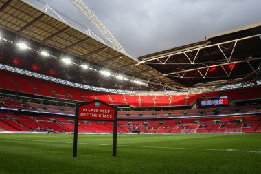 İngiltere 'nin başkenti Wembley Stadyumu' nun, UEFA Uluslar Ligi - B-Grubu B2 önünde- genel bir görüntüsü, İngiltere 'nin Yunanistan' a karşı Wembley Stadyumu, Londra, İngiltere 'de 10 Ekim 2024