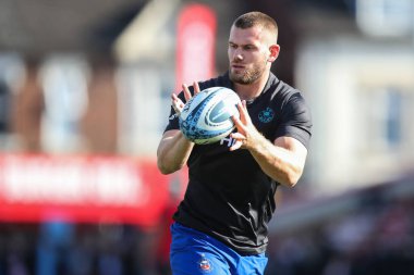 Will Butt of Bath during the pre-game warm up ahead of the Gallagher Premiership match Gloucester Rugby vs Bath Rugby at Kingsholm Stadium, Gloucester, United Kingdom, 12th October 2024