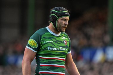 Leicester Tigers 'dan Nicky Smith Gallagher Premiership maçında Leicester Tigers, Northampton Saints' e karşı Mattioli Woods Welford Road Stadyumu 'nda 12 Ekim 2024