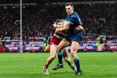 Hull KR 'dan Jack Broadbent, Wigan Warriors - Wigan Warriors - Hull KR maçında Wigan Warriors - Old Trafford, Manchester, Birleşik Krallık - 12 Ekim 2024