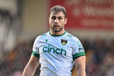 Josh Kemeny of Northampton Saints during the Gallagher Premiership match Leicester Tigers vs Northampton Saints at Mattioli Woods Welford Road Stadium, Leicester, United Kingdom, 12th October 2024 clipart