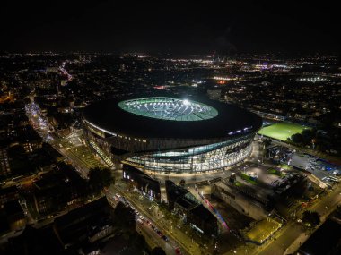 Tottenham Hotspur Stadyumu 'nun genel hava görüntüsü, Chicago Bears - Jacksonville Jaguars maçından sonra Tottenham Hotspur Stadyumu, Londra, İngiltere, 13 Ekim 2024