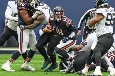 Chicago Bears takımından Caleb Williams, Chicago Bears 'in Jacksonville Jaguars' a karşı oynadığı 13 Ekim 2024 'te Tottenham Hotspur Stadyumu' nda karşı karşıya geldi.