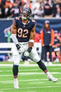 Chicago Bears takımından Daniel Hardy, Chicago Bears 'in Jacksonville Jaguars' a karşı oynadığı Tottenham Hotspur Stadyumu 'nda 13 Ekim 2024' te oynanan 6 haftalık maçta büyük bir başarıyı kutluyor.