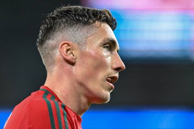 Galler 'den Harry Wilson, UEFA Uluslar Ligi - Lig B - Grup 4 maçı sırasında Cardiff City Stadyumu, Cardiff, İngiltere, 14 Ekim 2024' te Galler 'e karşı Karadağ maçında sahadan ayrıldı.