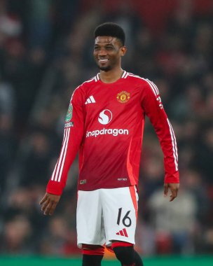 Manchester United 'dan Amad Diallo Carabao Kupası' nda son 16 maç Manchester United ile Leicester City arasında Old Trafford, Manchester, Birleşik Krallık 'ta, 30 Ekim 2024