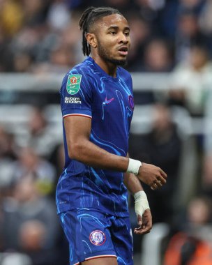 Chelsea 'den Christopher Nkunku Carabao Kupası son 16 maçında Newcastle United Chelsea' ye karşı St. James 's Park, Newcastle, İngiltere, 30 Ekim 2024