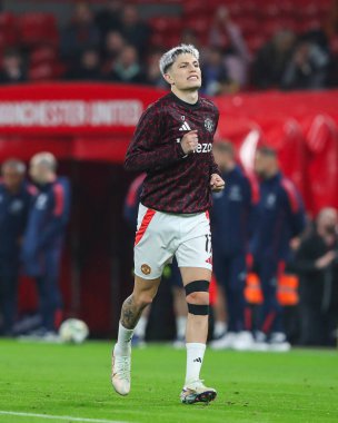 Manchester United takımından Alejandro Garnacho, Carabao Kupası 'nın ilk maçında Manchester United ile Leicester City maçını 30 Ekim 2024' te Old Trafford, Manchester, İngiltere 'de kazandı.