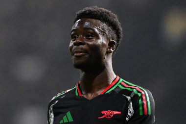 Arsenal 'den Bukayo Saka Carabao Kupası' nda son 16 maçta Preston North End, Deepdale, Preston, İngiltere 'de Arsenal' e karşı, 30 Ekim 2024