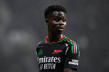 Arsenal 'den Bukayo Saka Carabao Kupası' nda son 16 maçta Preston North End, Deepdale, Preston, İngiltere 'de Arsenal' e karşı, 30 Ekim 2024
