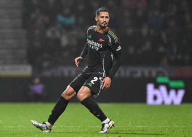 Carabao Kupası son 16 maçında Arsenal 'den William Sthe... Preston North End, Deepdale, Preston, İngiltere' de Arsenal 'e karşı... 30 Ekim 2024