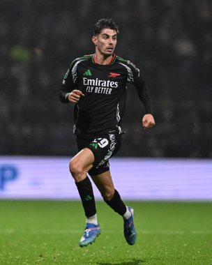Arsenal 'den Kai Havertz Carabao Kupası son 16 maçında Preston North End, Deepdale, Preston, İngiltere' de Arsenal 'e karşı, 30 Ekim 2024