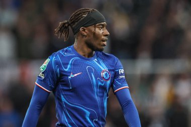 Chelsea 'den Noni Madueke Carabao Kupası' nda son 16 maçta Newcastle United Chelsea 'ye karşı St. James' s Park, Newcastle, İngiltere, 30 Ekim 2024