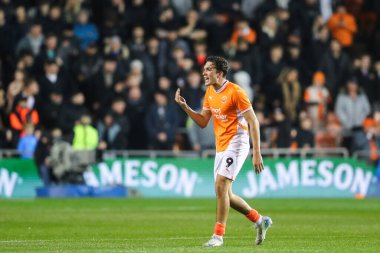Blackpool 'dan Kyle Joseph, 28 Ekim 2024' te Bloomfield Road, Blackpool 'da oynanan Blackpool - Wigan Atletizm maçında 1-0 berabere kalma golünü attı.