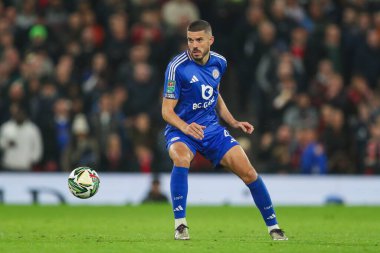 Leicester City 'den Conor Coady, 30 Ekim 2024' te Manchester United 'ın Leicester City' e karşı oynadığı Carabao Kupası son 16 maçında sahada.