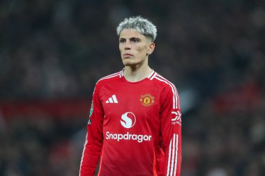 Manchester United 'dan Alejandro Garnacho Carabao Kupası' nda son 16 maç Manchester United ile Leicester City arasında Old Trafford, Manchester, Birleşik Krallık 'ta, 30 Ekim 2024