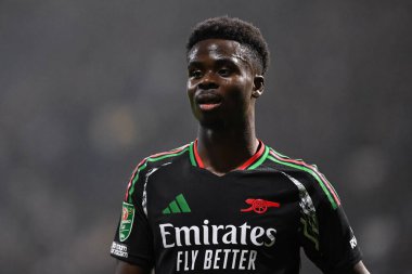 Arsenal 'den Bukayo Saka Carabao Kupası' nda son 16 maçta Preston North End, Deepdale, Preston, İngiltere 'de Arsenal' e karşı, 30 Ekim 2024