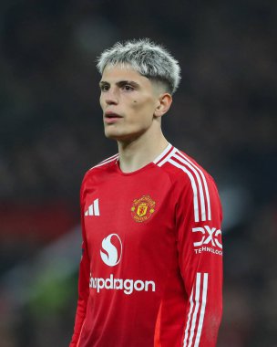 Manchester United 'dan Alejandro Garnacho Carabao Kupası' nda son 16 maç Manchester United ile Leicester City arasında Old Trafford, Manchester, Birleşik Krallık 'ta, 30 Ekim 2024