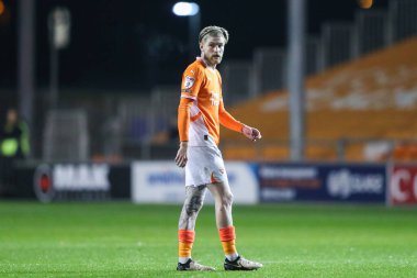 Blackpool takımından Hayden Coulson 28 Ekim 2024 'te Bloomfield Road, Blackpool' da Blackpool - Wigan Athletic maçında