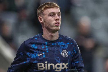 Chelsea 'den Cole Palmer Carabao Kupası' nda ısınma turunda son 16 maç Newcastle United Chelsea 'ye karşı St. James' s Park, Newcastle, İngiltere, 30 Ekim 2024