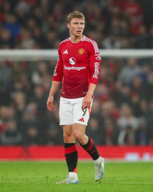 Manchester United 'dan Rasmus Hjlund Carabao Kupası' nda son 16 maç Manchester United ile Leicester City arasında Old Trafford, Manchester, Birleşik Krallık 'ta, 30 Ekim 2024
