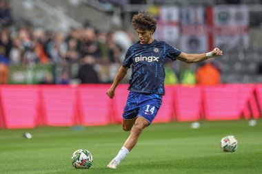 Chelsea 'den Joo Flix Carabao Kupası' nda ısınma turunda son 16 maç Newcastle United Chelsea 'ye karşı St. James' s Park, Newcastle, İngiltere, 30 Ekim 2024