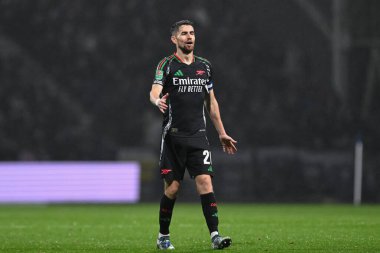 Arsenal 'den Jorginho, 30 Ekim 2024' te İngiltere 'nin Deepdale kentinde oynanan Carabao Kupası son 16 maçında tepki gösterdi.