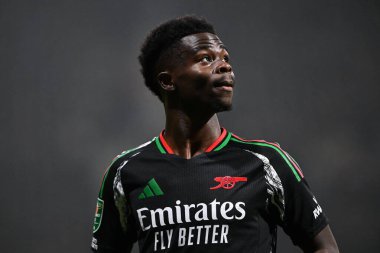 Arsenal 'den Bukayo Saka Carabao Kupası' nda son 16 maçta Preston North End, Deepdale, Preston, İngiltere 'de Arsenal' e karşı, 30 Ekim 2024