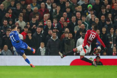 Leicester City 'den Bilal El Khannouss, 30 Ekim 2024' te Old Trafford, Manchester, İngiltere 'de oynanan son 16 maçta Carabao Kupası' nda 2-1 berabere kaldı.
