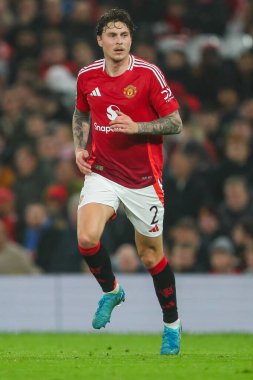 Manchester United 'dan Victor Lindelf Carabao Kupası son 16 maçında Manchester United ile Leicester City arasında Old Trafford, Manchester, İngiltere' de, 30 Ekim 2024