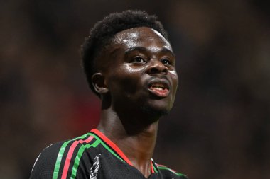 Arsenal 'den Bukayo Saka Carabao Kupası' nda son 16 maçta Preston North End, Deepdale, Preston, İngiltere 'de Arsenal' e karşı, 30 Ekim 2024