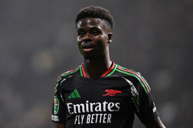 Arsenal 'den Bukayo Saka Carabao Kupası' nda son 16 maçta Preston North End, Deepdale, Preston, İngiltere 'de Arsenal' e karşı, 30 Ekim 2024
