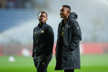 Güney Afrika Milli Takımı, Coventry Building Society Arena 'ya Coventry Building Society Arena, Coventry, Birleşik Krallık, 29 Ekim 2024' te İngiltere Kadınlar ve Güney Afrikalı Kadınlar maçından önce geldi.