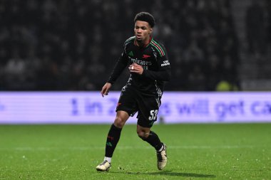 Arsenal 'den Ethan Nwaneri Carabao Kupası son 16 maçında Preston North End, Deepdale, Preston, İngiltere' de Arsenal 'e karşı, 30 Ekim 2024