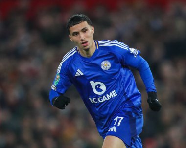 Leicester City 'den Bilal El Khannouss Carabao Kupası' nda son 16 maç Manchester United ile Leicester City maçı, Old Trafford, Manchester, Birleşik Krallık, 30 Ekim 2024